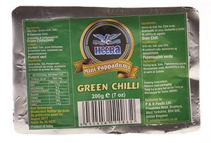 Picture of Heera Mini Pappadums Green Chilli 200G